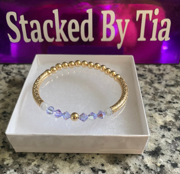 Gold Filled Alexandrite Bangle-Size 8in