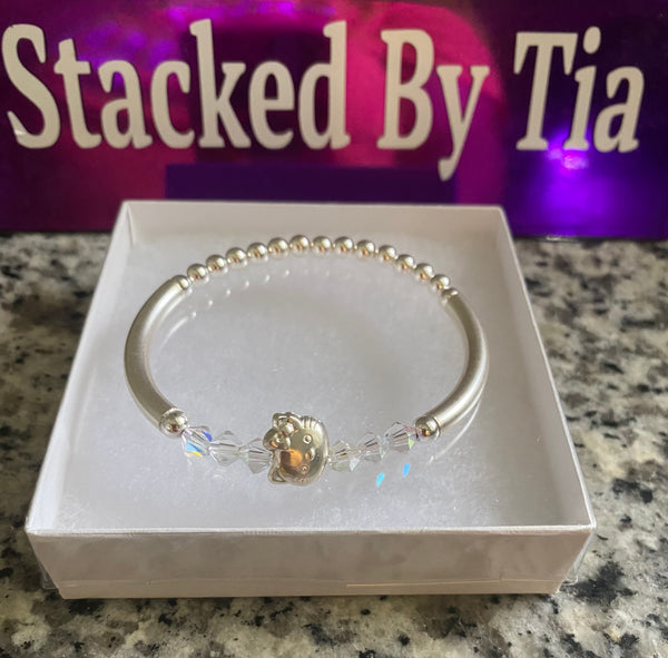 Sterling Silver Hello Kitty Bangle